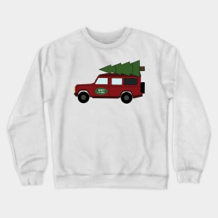 Land Rover Christmas Tree 4x4 Merry X-Mas Crewneck Sweatshirt